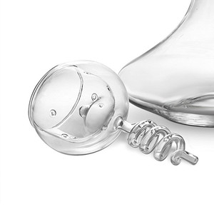Commercio all'ingrosso nuova vendita calda fatta a mano in vetro borosilicato alto vino bianco rosso Decanter Set vino Twister aeratore caraffa beccuccio - Product Image 6