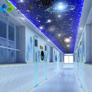 Zhihai tùy chỉnh hội trường công cộng hành lang lớn bầu trời ánh sáng PVC in LED Backlit mờ thả trần - Product Image 4