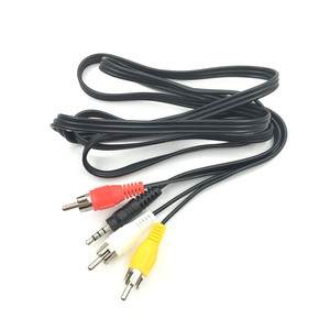 <span class=keywords><strong>สาย</strong></span>เคเบิลวิดีโอ EPro 3.5 มม. ตัวผู้ ไปยัง 3 RCA ตัวผู้ <span class=keywords><strong>สาย</strong></span><span class=keywords><strong>สัญญาณ</strong></span>ภาพและเสียง 1 เมตร <span class=keywords><strong>สาย</strong></span>ดิจิตอล RCA สำหรับต่อขยายกล่องทีวี ลำโพง เครื่องเล่นดีวีดี - Product Image 1