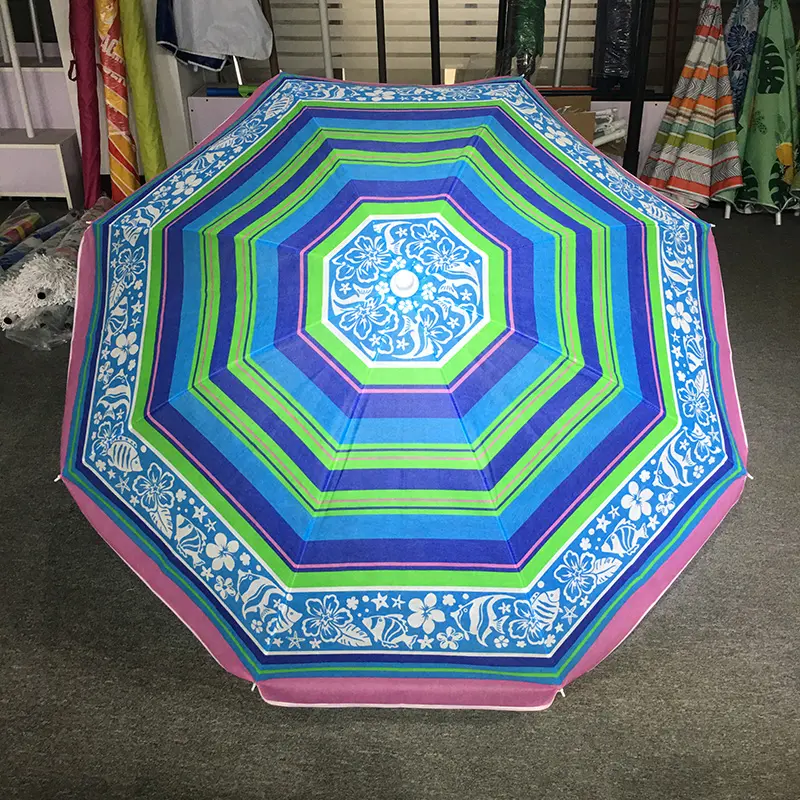 2020 nieuwe ontwerp promotionele gift TNT stof streep strand paraplu
