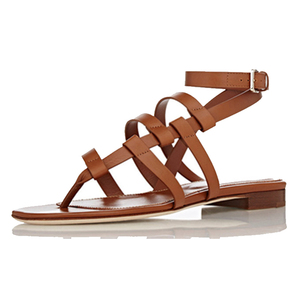Sandali a perizoma piatti da donna di alta qualità per l'estate comodi antiscivolo nuovo Design traspirante con cinturino in pelle - Product Image 1