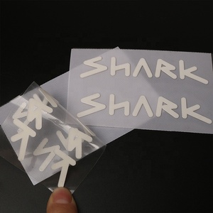 Nhãn Dán Chuyển Nhiệt Bằng Silicon Mềm Thiết Kế Logo Chữ Cái Màu Trắng Nổi 3D Nhãn Dán Cho Quần Áo Trẻ Em - Product Image 4