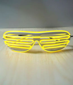 Light Up Neon LED gafas, sonido activado <span class=keywords><strong>el</strong></span> alambre de neón gafas azul verde púrpura cian - Product Image 3