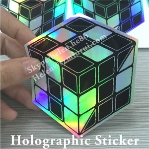 Custom Hologram Cubic Vinyl <strong>Sticker</strong>,3D Effect <strong>Printable</strong> Holographic Logo <strong>Stickers</strong> - Product Image 2