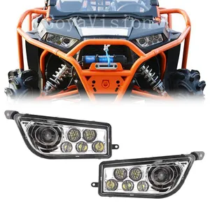 Hot Sale UTV/ATV headlight dengan braket untuk Polaris RZR 1000 led headlight