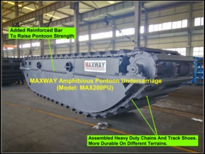 ยี่ห้อ <span class=keywords><strong>MAXWAY</strong></span> โป๊ะสะเทินน้ำสะเทินบกคุณภาพสูงสำหรับรถขุดบึงรุ่น: MAX200PU - Product Image 2