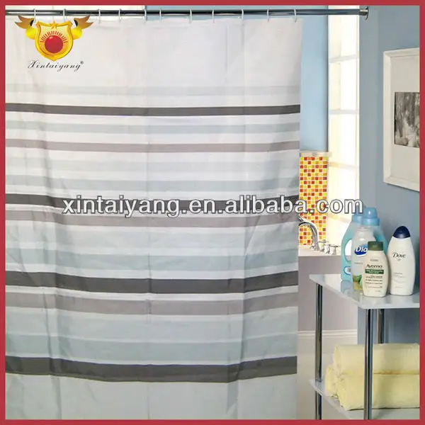 moda banda de ducha cuarto de baño de poliéster cortina de la tela de la cortina