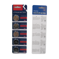 Batería de Botón de Litio 3V CR2016 de Marca OEM o KIWIN para Control Remoto y Llave de Coche