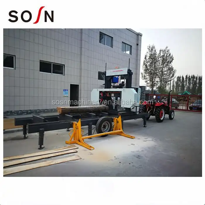 MJ1000D mobile band sawmill diesel powered made in china