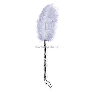 <span class=keywords><strong>Blanco</strong></span> de plumas de avestruz con hermosa de manejar adulto coqueteando fetiche juguetes zorra esclavitud Tickler Duster Decoración - Product Image 1
