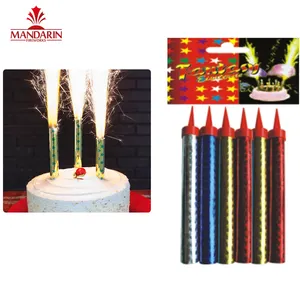 Candela dei fuochi d'artificio dell'interno della fase del partito delle candele della torta di compleanno senza fumo di sparkler della fontana fredda del ghiaccio all'ingrosso