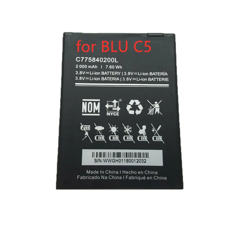 Заводская оптовая продажа, оригинальный аккумулятор для мобильного телефона C775840200l C706045200P для BLU C 5 5(2017) LTE 5L, замена