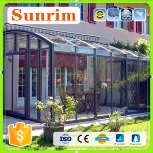 Prefabricada telescópica policarbonato o vidrio sol casa recinto del <span class=keywords><strong>patio</strong></span> terraza acristalada - Product Image 1