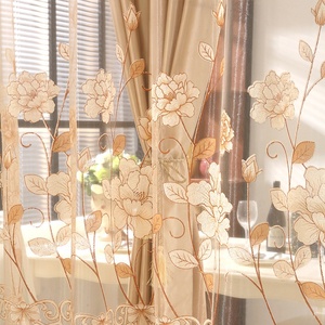 Orientale Indiano Oro Jacquard Floreale Finestra Tulle Voile Pannelli Trasparenti <span class=keywords><strong>Tende</strong></span> <span class=keywords><strong>Per</strong></span> Soggiorno camera Da Letto - Product Image 3