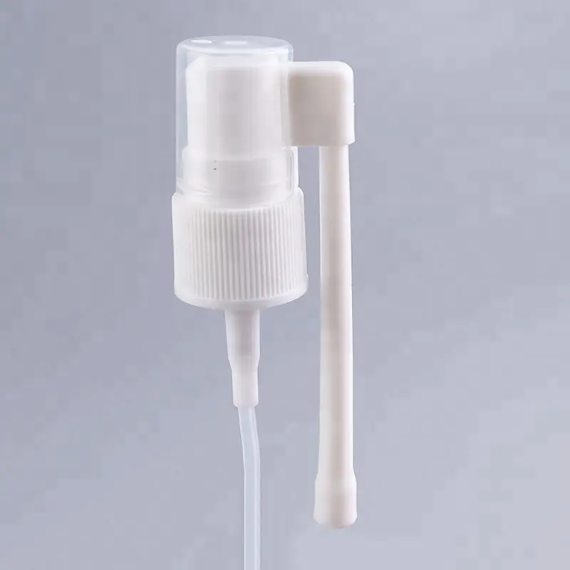 Fabrika toptan uzun plastik püskürtme memesi tıbbi vidalı pompa püskürtücü Oral ağız spreyi (NS17)