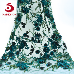 Wholesale <strong>Emerald</strong> Green Organza Tulle Net Lace Fabric - Product Image 1