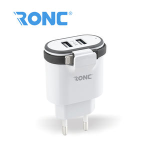 CE <span class=keywords><strong>3</strong></span>.4A <span class=keywords><strong>2</strong></span> ports universal travel usb-ladegerät mit curl kabel - Product Image 1