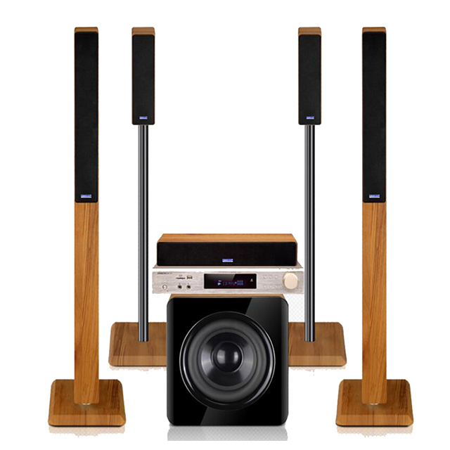 2019 New Surround Sound Output Blue Tooth Wireless AC-3 DTS USB SD MMC Amplifier Subwoofer 5.1 Home Theater System