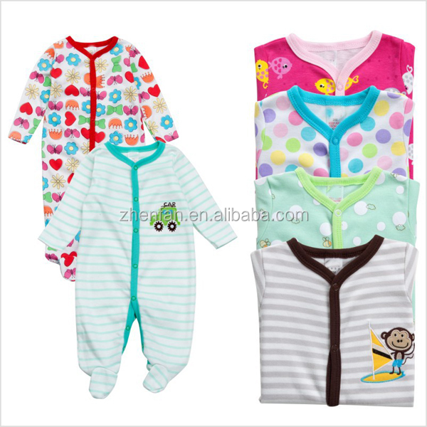 Детский комбинезон с длинным рукавом из 100% хлопка, пижама с ногами