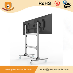 Support de moniteur mobile moderne ML-02, support de télévision pour deux écrans avec roulettes/support de télévision pour écran plasma de 55 pouces - Product Image 4