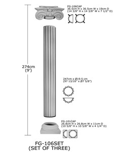 <span class=keywords><strong>Colonne</strong></span> en <span class=keywords><strong>bois</strong></span> décorative en polyuréthane de haute qualité à bon prix - Product Image 4