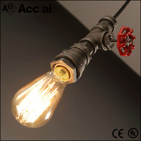 Lampe suspendue en acier à la forme d'un tuyau d'eau, style Steampunk industriel indien, Vintage, livraison gratuite en chine