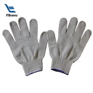 中国工厂批发薄型针织棉安全工作手套