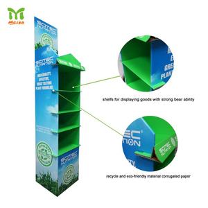 Shenzhen Lieferant Recyclebar Boden freistehende karton werbeaufsteller für Kosmetische Anzeige - Product Image 1