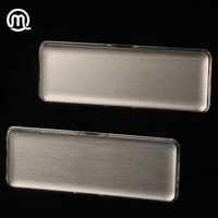 Badge personnalisé en acier inoxydable, logo personnalisé en métal avec couvercle transparent