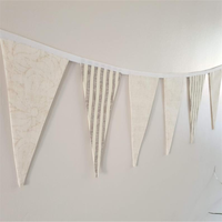 Bandera de tela de algodón para decoración de habitación de niños, banderines triangulares, banderas Wimpelkette