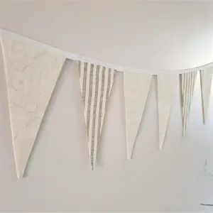 ילדי חדר תפאורה כותנה בד באנר משולש אנטינג דגלי Wimpelkette