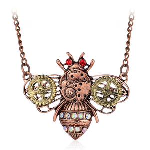 <span class=keywords><strong>Collana</strong></span> Meccanica a Forma di Cuore Steam Punk, <span class=keywords><strong>Collana</strong></span> Retrò con Insetto o <span class=keywords><strong>Gufo</strong></span> - Product Image 2