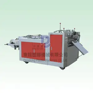 Hot seal and cool cut bottom sealing plastic bag making machine