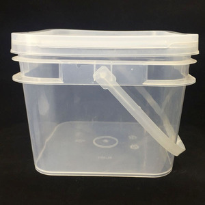 Thực Phẩm Lớp Vuông Nhựa Màu Đen Xô Với Nắp 8 Lít Nhựa Tiêm Molde Vuông Xô - Product Image 4