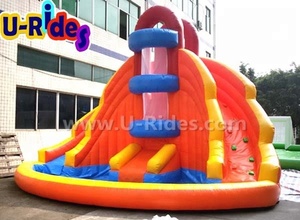 Bán Buôn Thương Mại Cấp Inflatable Khô Và Ướt Trượt Nước Trượt Với Hồ Bơi Banzai Typhoon Twist Inflatable Trượt Nước - Product Image 2