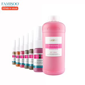 Pigmentos de maquillaje con logotipo personalizado, tinta líquida orgánica, pigmento de maquillaje permanente, mts, pmu, precio de fabricante OEM - Product Image 1