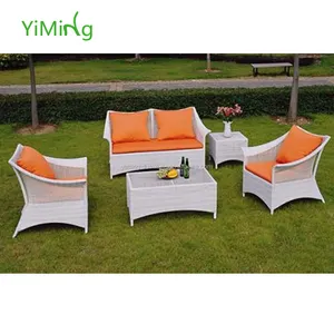 white patio/garden furniture synthetic rattan sofa set