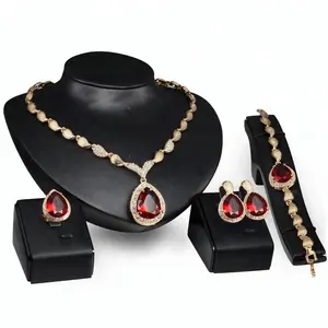 american ruby earring ring big diamonds necklace set