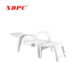 Footrest के साथ समुद्र तट डेरा डाले हुए reclining तह प्लास्टिक अवकाश लाउंज कुर्सी - Product Image 5