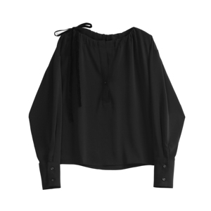 Camicia Casual a maniche lunghe <span class=keywords><strong>nera</strong></span> <span class=keywords><strong>camicetta</strong></span> estiva primavera O collo <span class=keywords><strong>camicetta</strong></span> <span class=keywords><strong>elegante</strong></span> da lavoro <span class=keywords><strong>camicetta</strong></span> da donna solida allentata femminile - Product Image 4