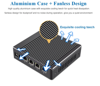 Placa base X86 4 Ethernet Pfsense ITX Quad Core PXE Boot Multi-LAN Industrial Fanless Firewall Mini PC In-tel New AU/US/EU