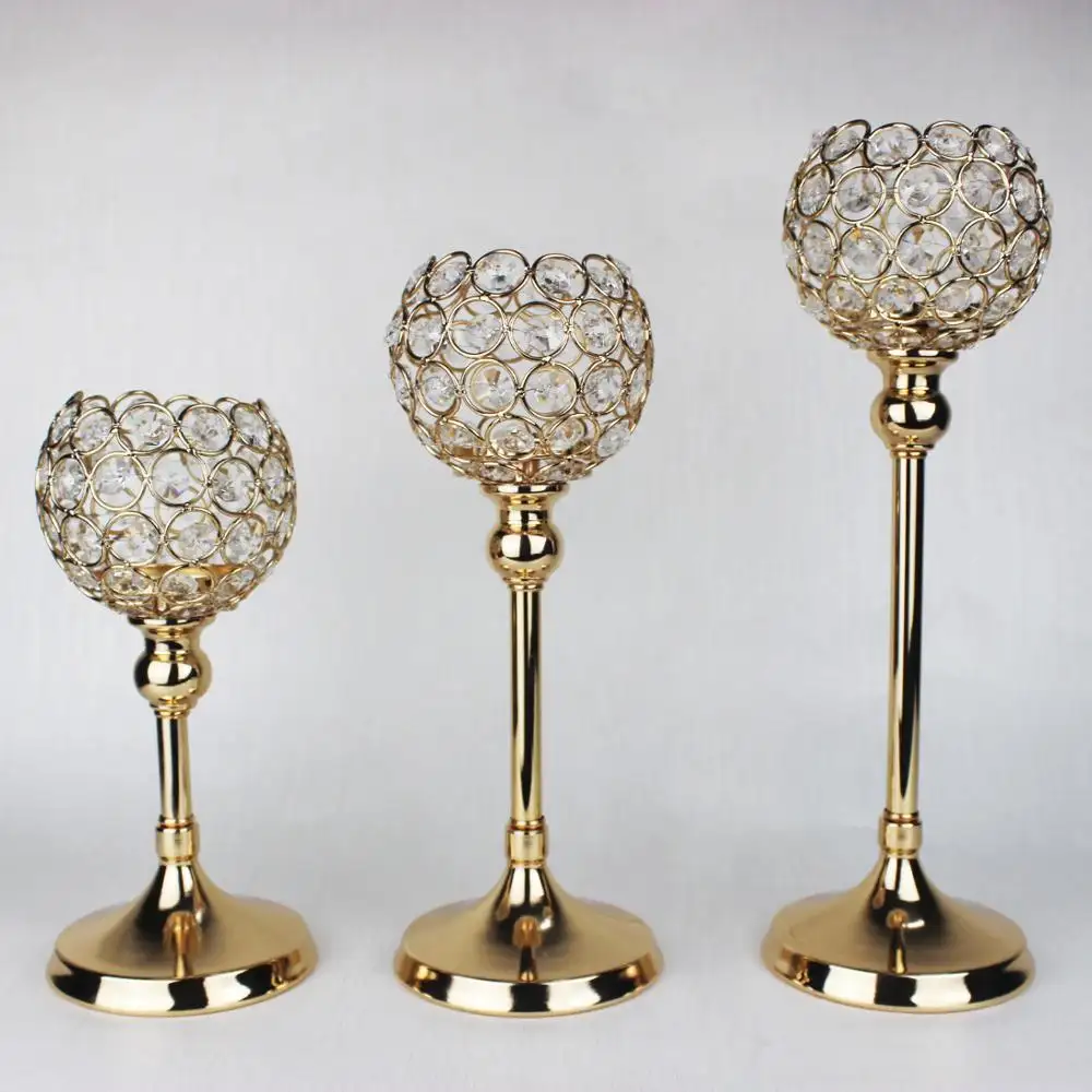 Populares contas de cristal globo tabela peça central do casamento decorações de iluminação led