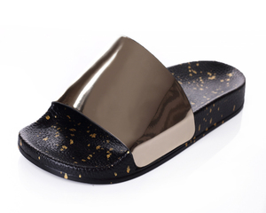 Logotipo personalizado verano elegante calzado damas brillante zapatillas Sandalias - Product Image 1