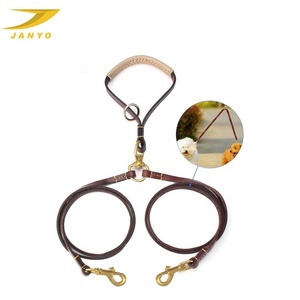Multi-funzione eco-friendly in pelle a doppia guinzaglio del cane per 2 cani - Product Image 2