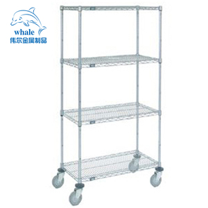 NSF & ISO Mobile Wire Shelving Rack Lagerung Einstellbare, langlebige Garage Business Organized Four Wheels Caster - Product Image 5
