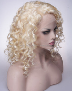 Meilleurs produits de vente européenne cheveux blonds pleines perruques de lacet pour les femmes blanches coiffures - Product Image 1