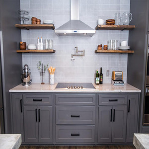 Muebles de <span class=keywords><strong>Cocina</strong></span> Modernos de Alto Brillo en Blanco, Económicos, con Madera en Venta, Armario de Esquina, Gabinetes de <span class=keywords><strong>Cocina</strong></span> Laminados Color Crema - Product Image 5