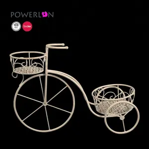Wedding Decoration Metal Bicycle Flower Pots Planter Stand Used with Flower/green Plant Iron Frame,metal Antique White CLASSIC