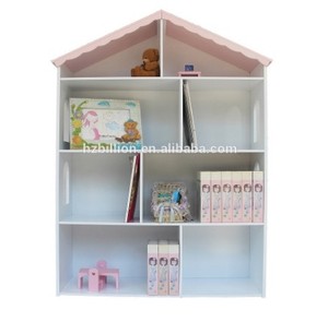 Bibliothèque en bois pour enfants, <span class=keywords><strong>jouet</strong></span> éducatif à trois étages, maisons de poupées multi-usages, étagère en bois, jouets - Product Image 1