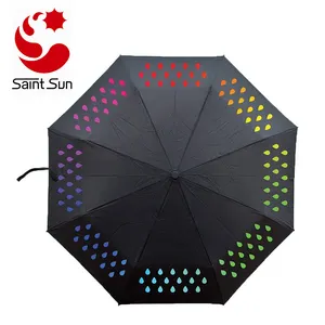 Ai-Life Magic Water Activated Color Changing Umbrella Rain Drop Pattern